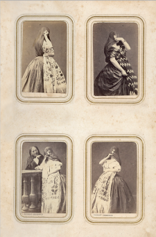 Tapadas. Álbum de tarjetas de visita, ca. 1865. Crédito: E. Courret. Colección Roberto Fantozzi.